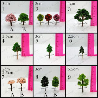 Mô Hình cây xanh mini các loại làm tiểu cảnh sa bàn, mô hình thành phố size nhỏ