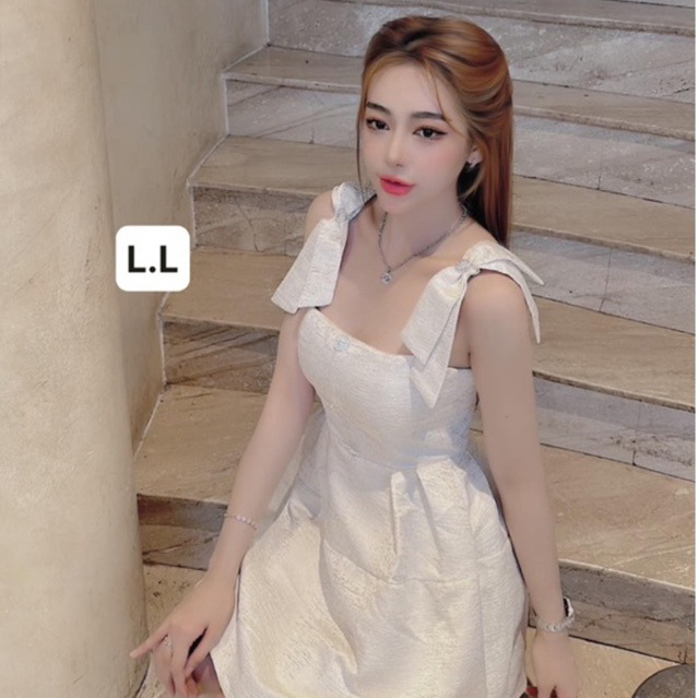 Váy nữ váy dự tiệc váy đi chơi váy đi biển đầm dáng ngắn vải gấm đính đá hai dây hàng loại 1 shop HK Design