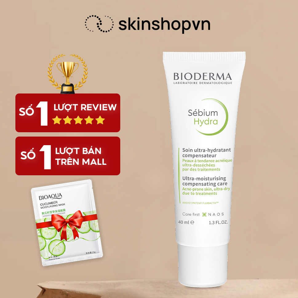Kem Dưỡng Ẩm Giảm Khô Căng, Bong Tróc Cho Da Mụn Bioderma Sebium Hydra 40ml - BS Nguyễn Đình Trung