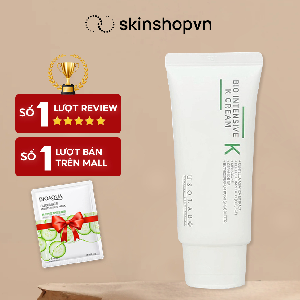 Kem dưỡng Usolab Vitamin K dưỡng ẩm phục hồi và làm dịu da Bio Intensive K Cream 50ml
