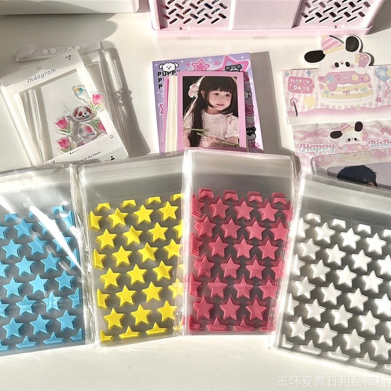 Set 20 túi kiếng ngôi sao nhiều màu dùng gói hàng