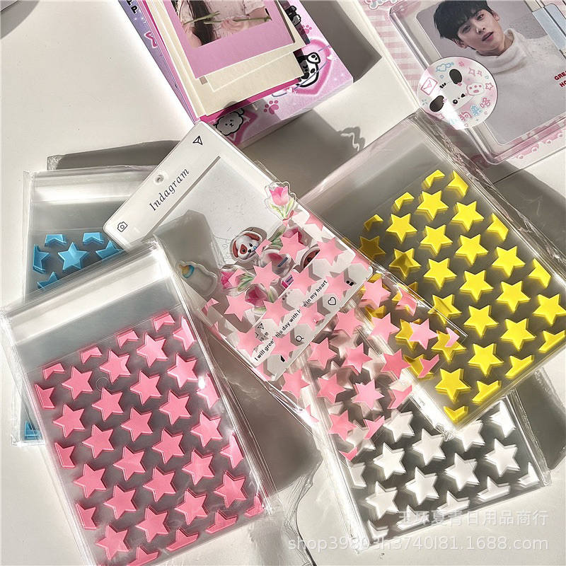 Set 20 túi kiếng ngôi sao nhiều màu dùng gói hàng