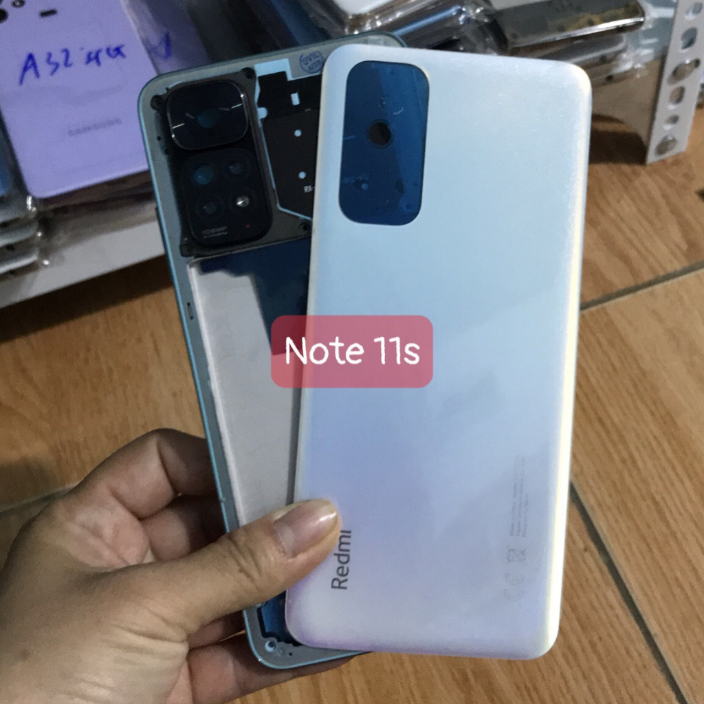 Bộ vỏ xiaomi Redmi Note 11s zin (kèm phím và kính camera)