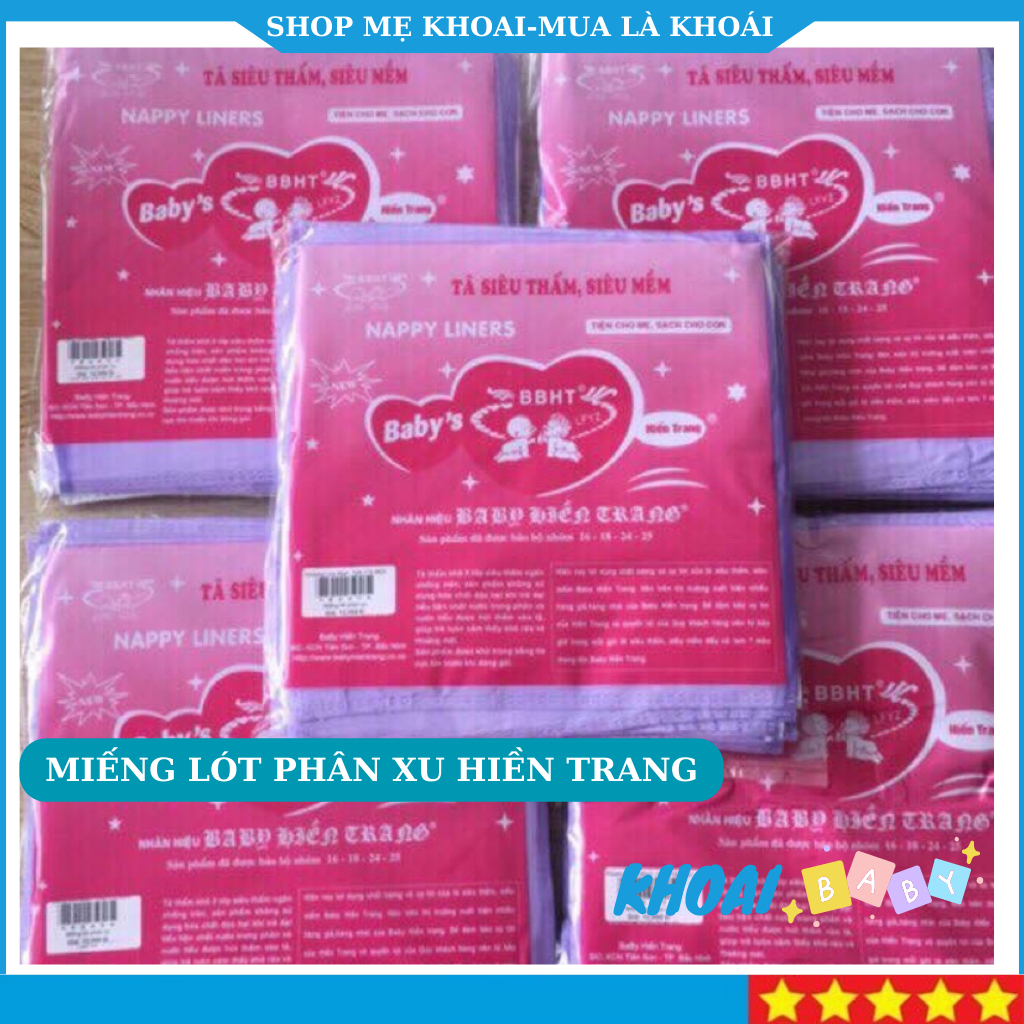 Miếng lót phân xu, tấm lót sơ sinh cao cấp chống thấm 3 lớp Baby Hiền