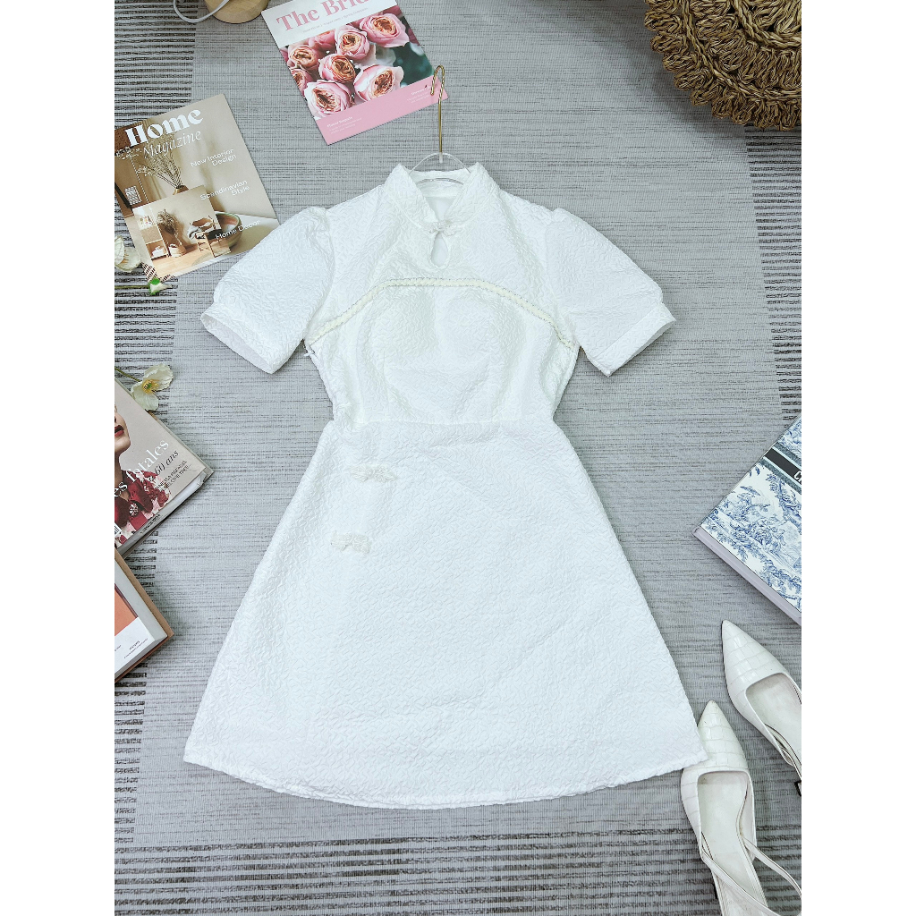 💖Ả𝐍𝐇 𝐓𝐇Ậ𝐓💖Đầm Sườn Xám Cách Tân Ngắn Dáng Xoè Phong Cách Mới Ngọt Ngào Quyến Rũ Cho Nữ