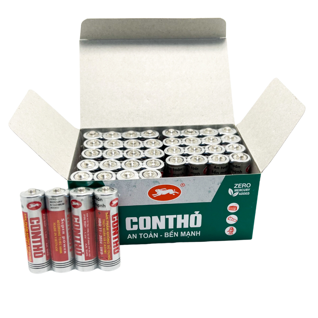 Hộp Pin Con Thỏ AA và AAA 1,5V giá sỉ