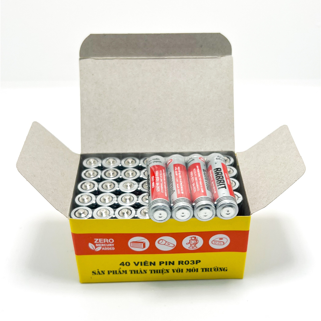 Hộp Pin Con Thỏ AA và AAA 1,5V giá sỉ