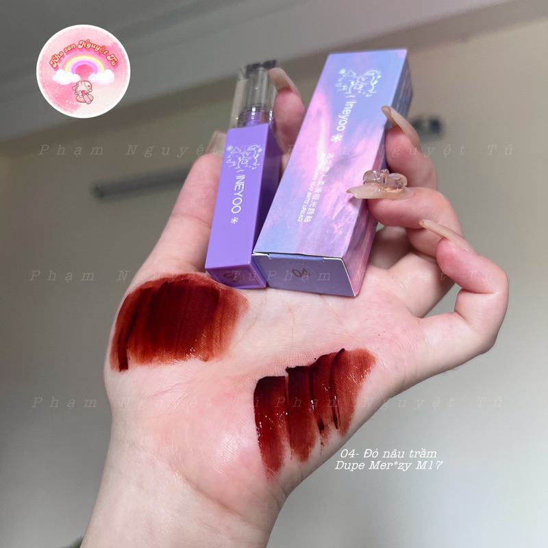 Son người tuyết Ineyoo Meet Snowman Silky Matte Lipglaze mềm mịn trang điểm môi