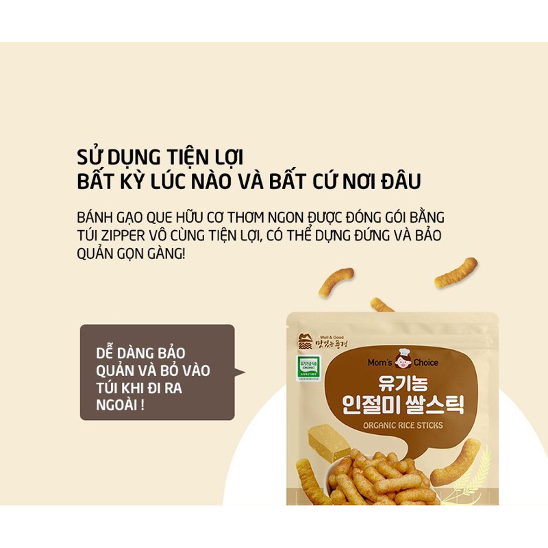 BÁNH GẠO HỮU CƠ MOM'S CHOICE - BÉ TỪ  7 THÁNG