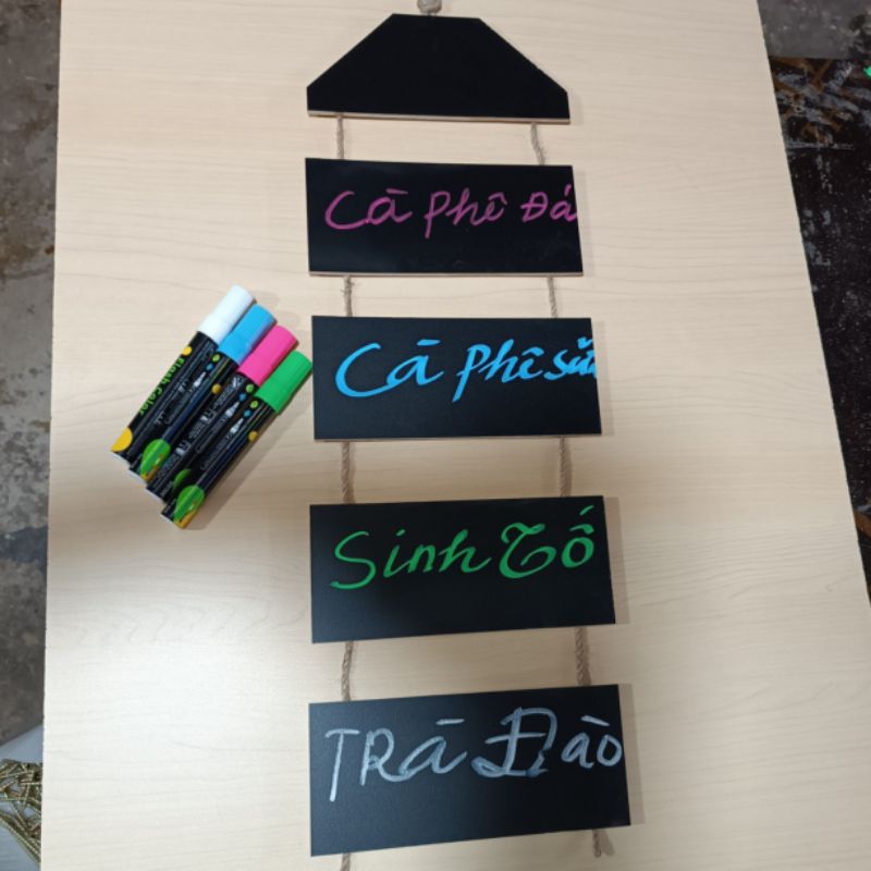 Bảng menu treo tường decor 10*25cm