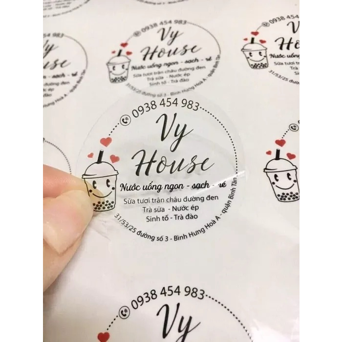 In tem nhãn trong suốt, sticker, logo - MIỄN PHÍ THIẾT KẾ