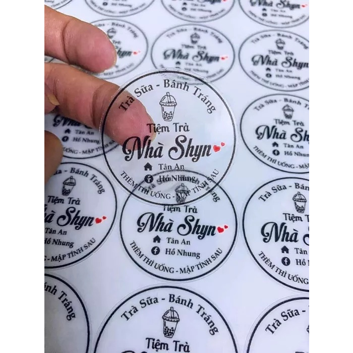 In tem nhãn trong suốt, sticker, logo - MIỄN PHÍ THIẾT KẾ