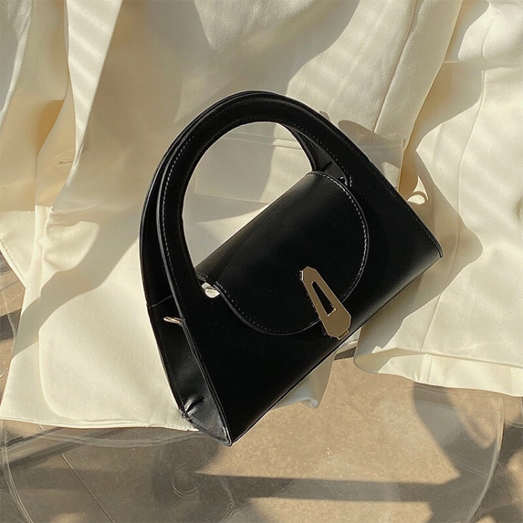 Túi xách nữ da PU mini cầm tay hình bán nguyệt,  túi xách nữ đeo chéo đi chơi phong cách retro Hàn Quốc đơn giản