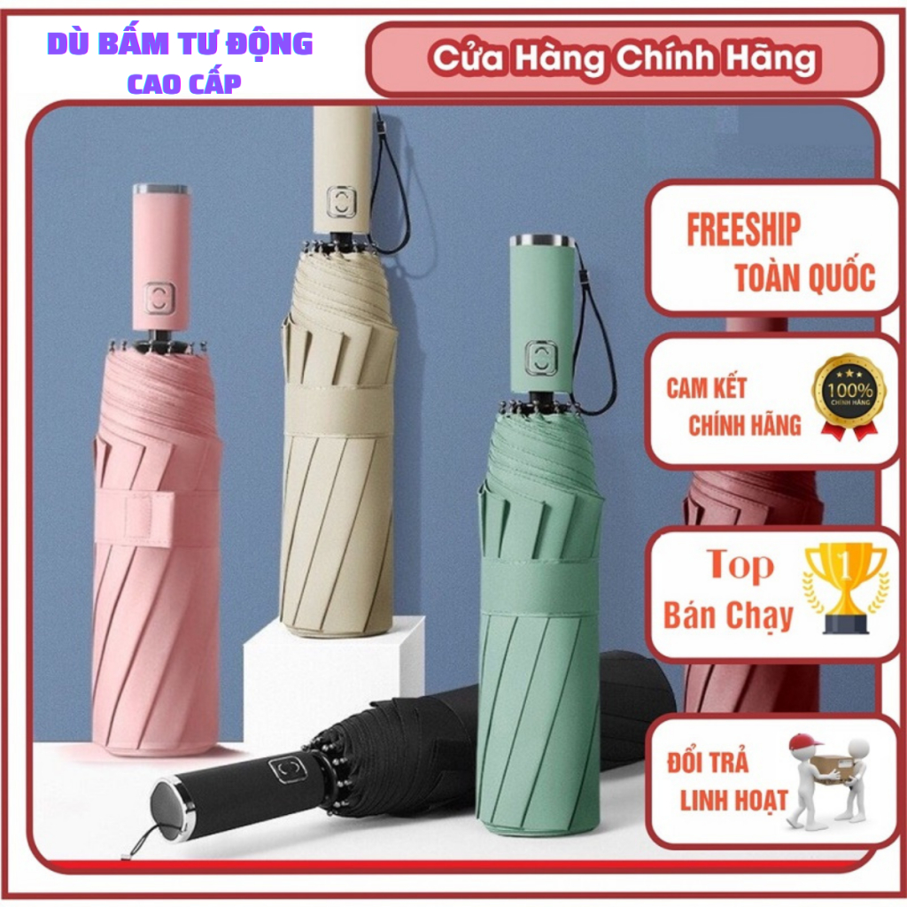Dù che mưa phủ lớp chống tia UV 2 lớp gấp gọn ☂️𝑿𝑨̉ 𝑲𝑯𝑶☂️ , ô chống nắng chất lượng cao, DÙ bấm tự động, ô cỡ to
