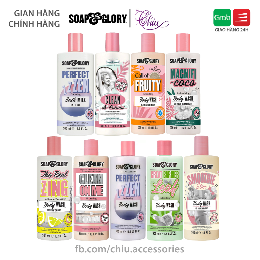 Sữa tăm Soap & Glory nhiều mùi 500ml