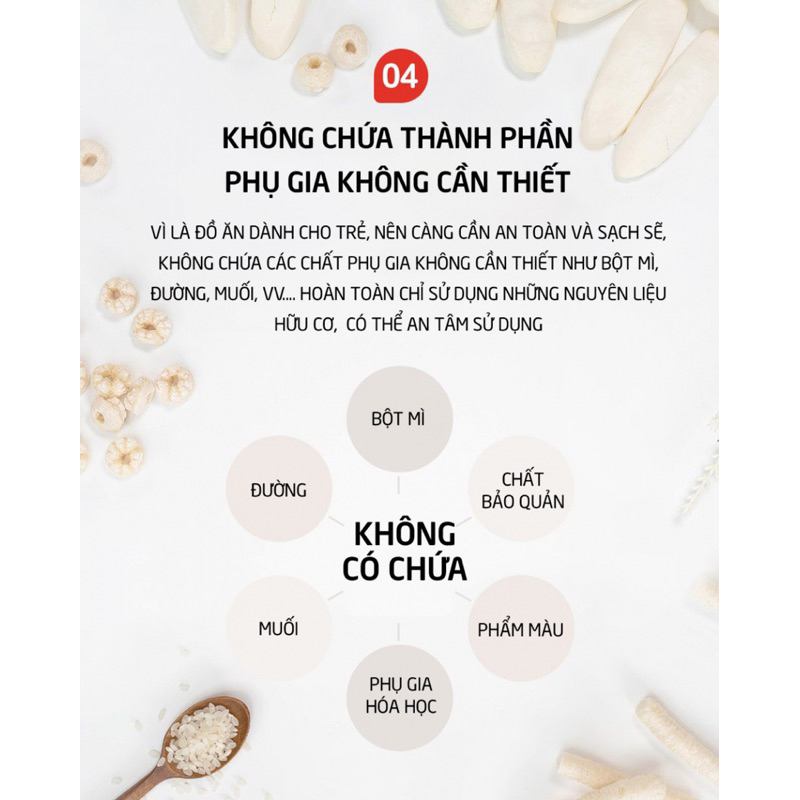 BÁNH GẠO LỨT HỮU CƠ QUE DÀI BEBEDANG BÉ TỪ 6 THÁNG