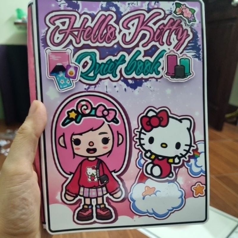 Candyhome paper - Ngôi nhà hello kitty màu hồng của búp bê giấy toca