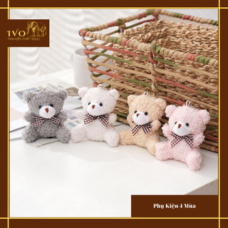 Móc Khóa Gấu Bông Sang Trọng. Búp Bê Ngồi Phiên Bản Nơ. Mặt Dây Chuyền Móc Khóa Túi Móc khóa balo món quà nhỏ dễ thương