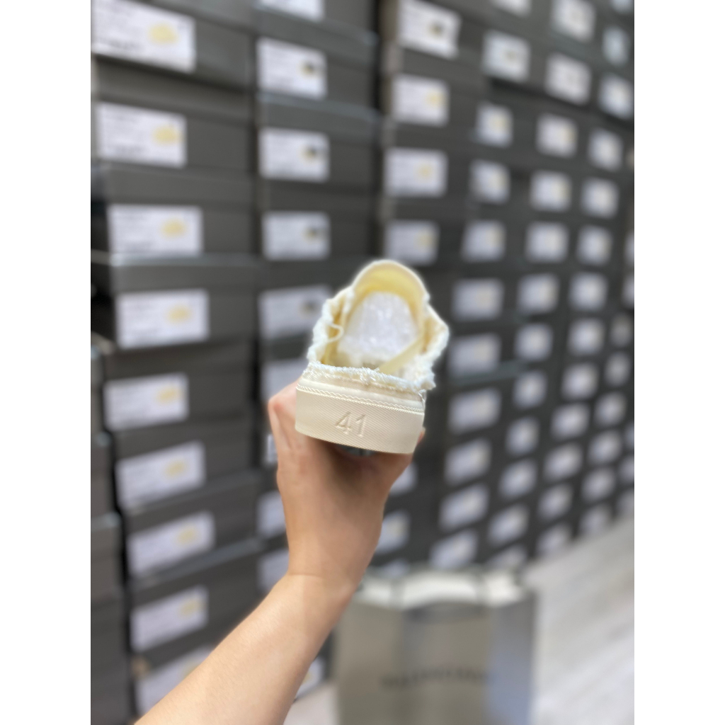 Giày thế thao đạp gót BALENCIAGA canvas trơncao cấp, Sục BALENCIAGA trơn