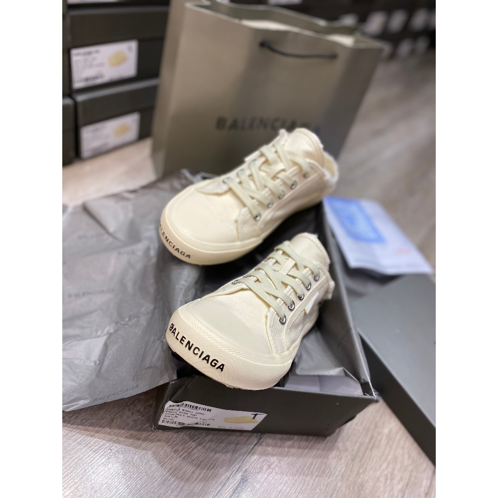 Giày thế thao đạp gót BALENCIAGA canvas trơncao cấp, Sục BALENCIAGA trơn