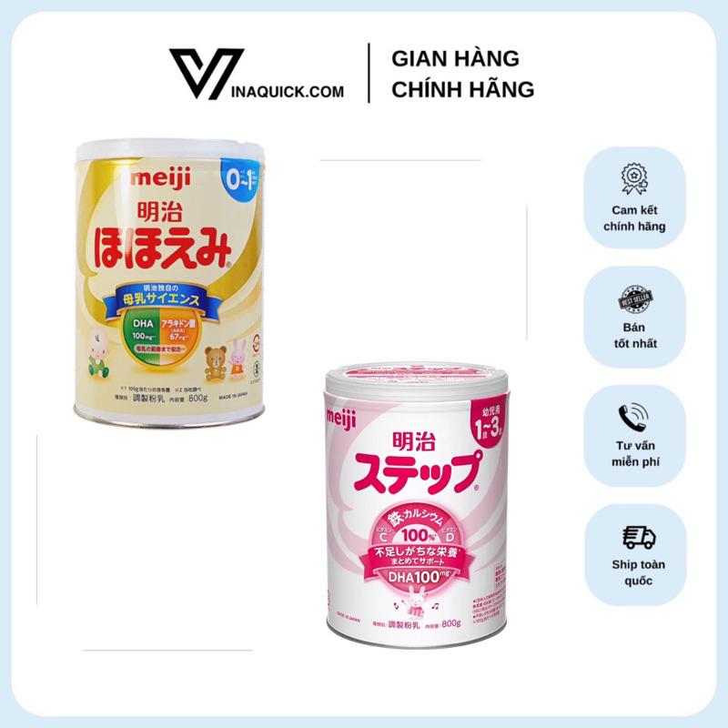 Sữa Bột Meiji Nội Địa Nhật 800g Số 0 và Số 9 - VINAQUICK
