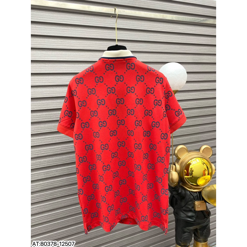 Lên mã áo polo gu si màu đỏ new 2023