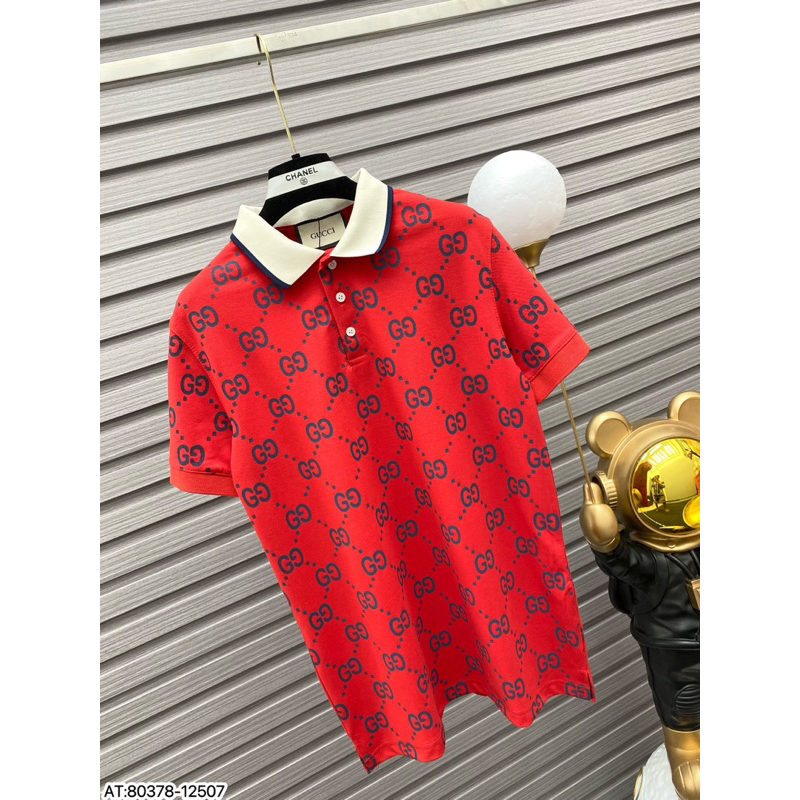 Lên mã áo polo gu si màu đỏ new 2023
