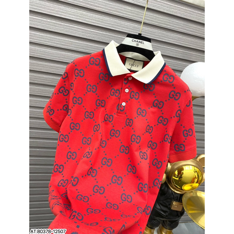 Lên mã áo polo gu si màu đỏ new 2023