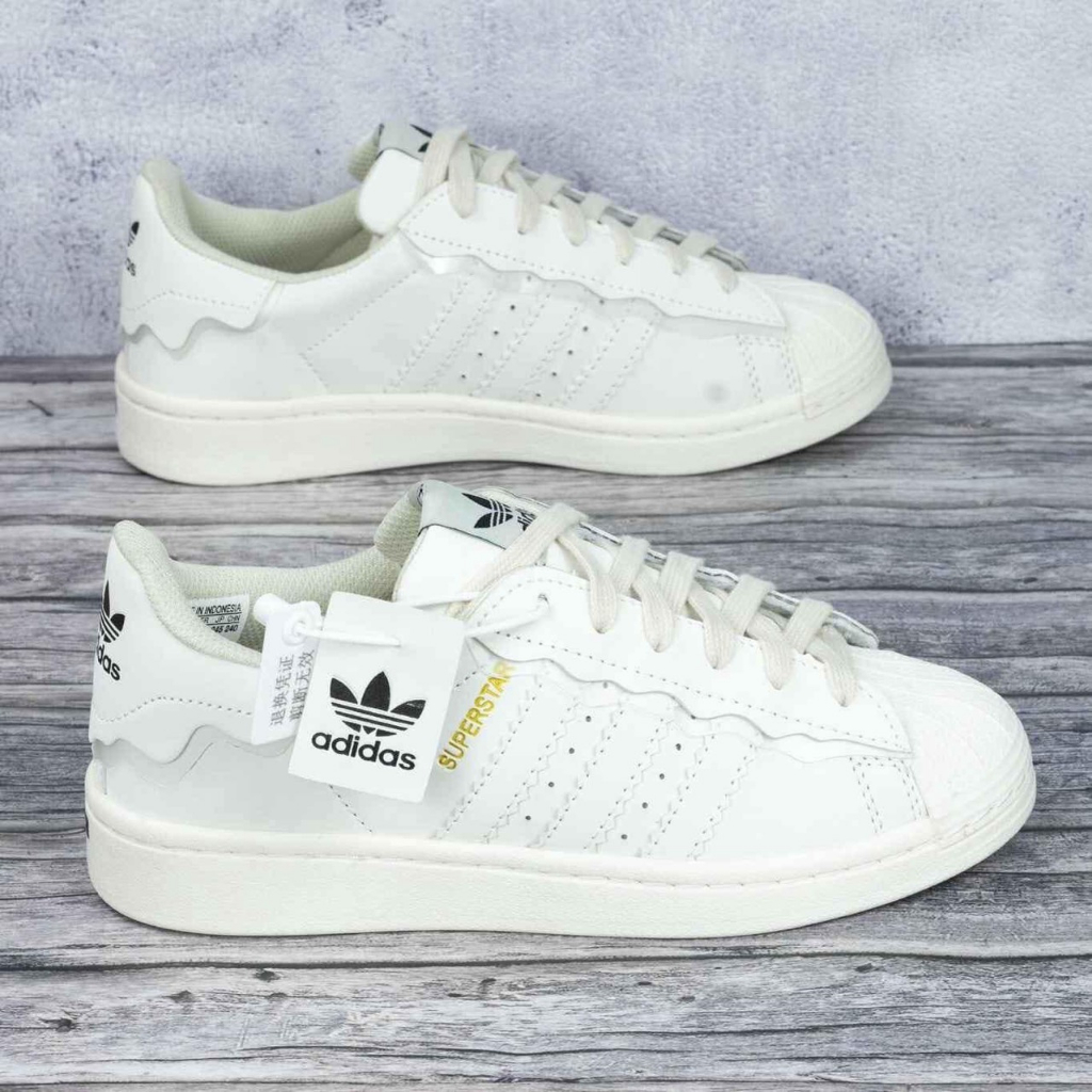 Giày thể thao  Adidas mũi sò trắng Superstar , das sò trắng 3 sọc dành cho nữ full box bill