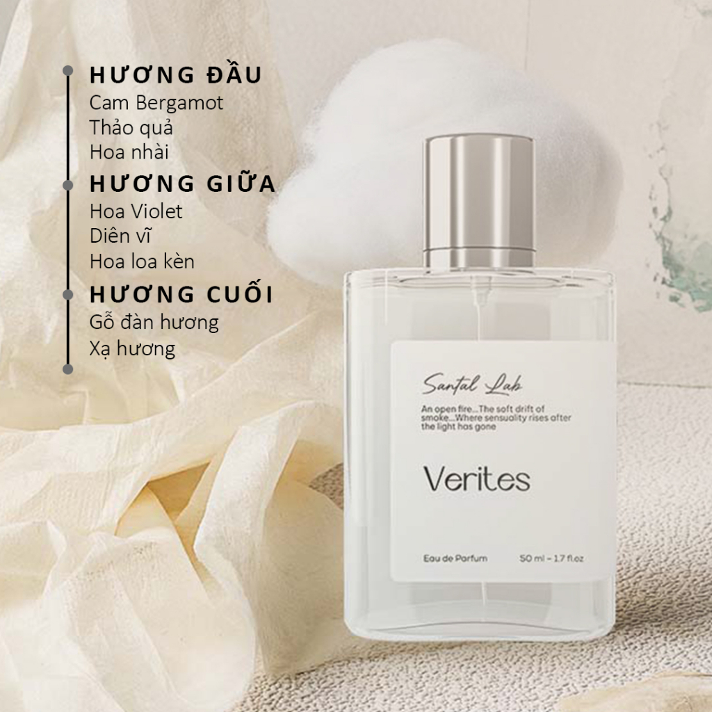 Nước hoa Unisex VERITES Santal Lab Cá tính, Bí ẩn, Độc đáo - Inspired by Le Labo Santal 33 50ml