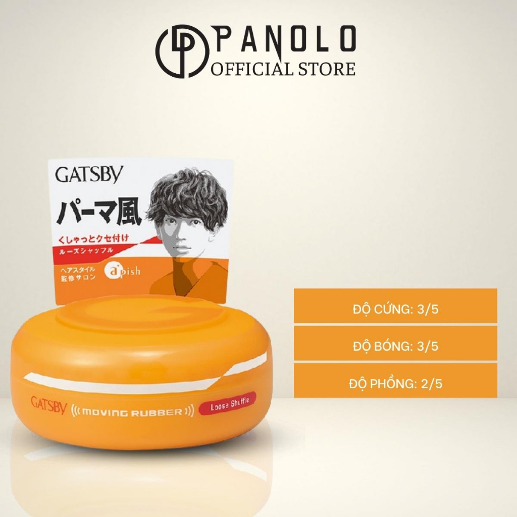 Sáp Tạo Kiểu Tóc Xoăn Gatsby Moving Rubber Loose Shuffle 80g