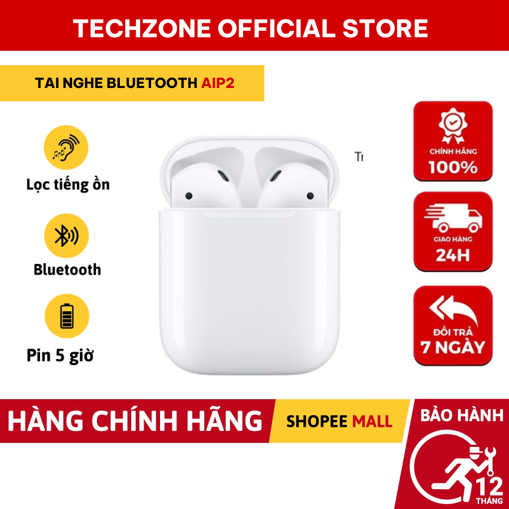 Tai nghe bluetooth A2 dung lượng pin 400mAh, định vị, chỉnh sửa tên, thao tác chạm cảm ứng - Techzone Mall