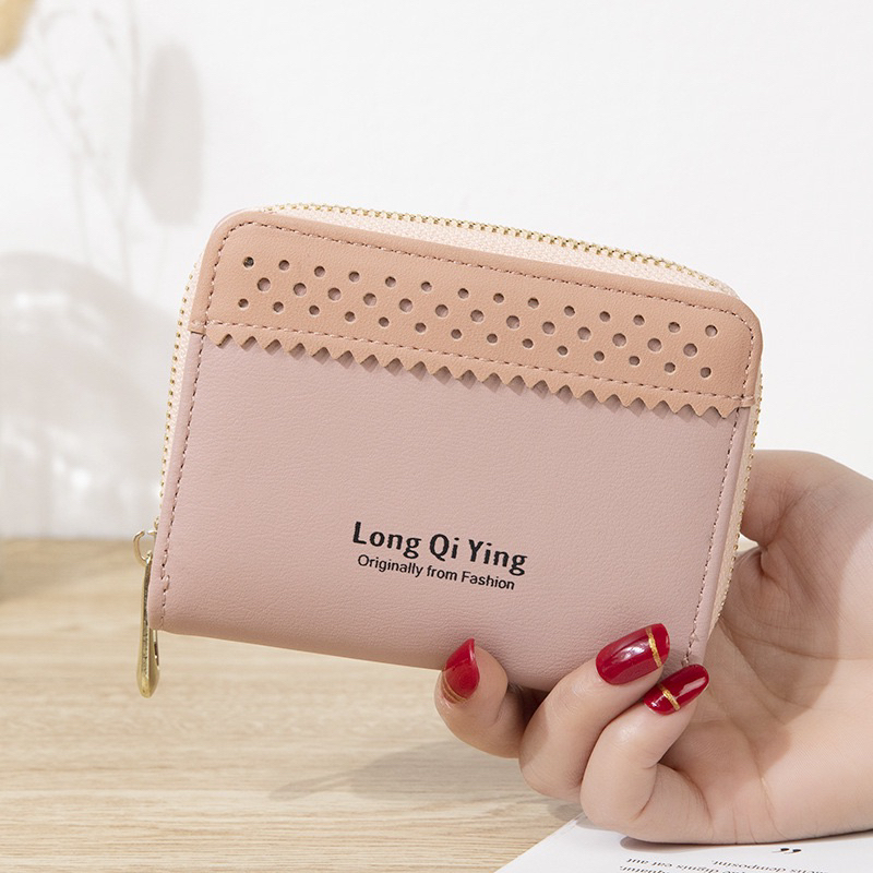 Ví gập đôi Long Qi yi da mềm nhỏ gọn giá rẻ Fashion