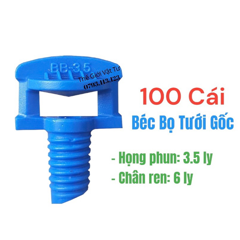 Béc bọ tưới phun mưa họng phun 3.5 ly chân ren 6 ly (100 béc )