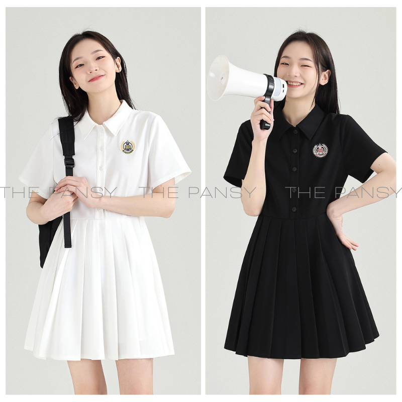 Váy liền sơ mi DESSUU Mã 053 dáng xòe