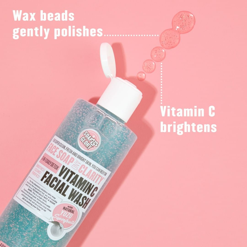 Sữa rửa mặt làm sáng da Soap and Glory Face Soap and Clarity 3 in 1 Daily Vitamin C Facial Wash 350ml