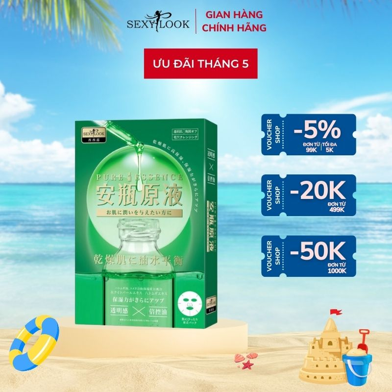 Mặt Nạ Tinh Dầu Giảm Mụn Dầu SEXYLOOK PURE ESSENCE OIL CONTROL MASK