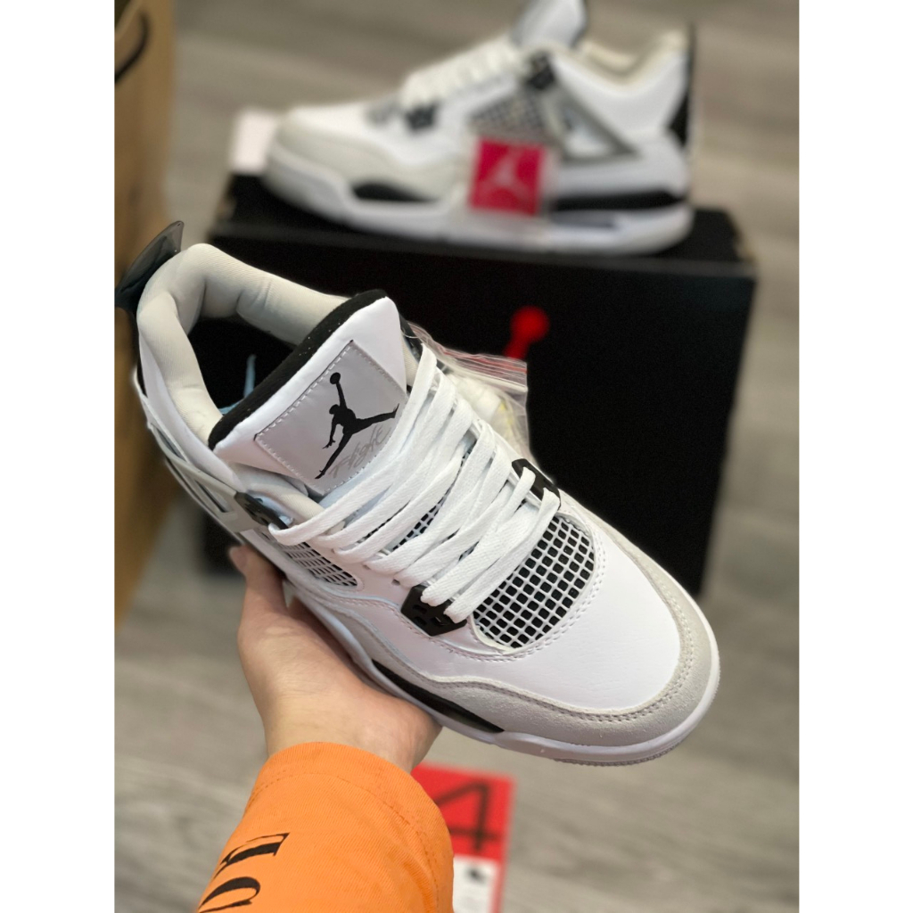 Giày sneaker Air Jordan 4 Retro ‘Military Black’ - BẢN LIKEAUTH, Giày JD4 Đen Trắng  [ FREESHIP + Full Bill Box] | BigBuy360 - bigbuy360.vn