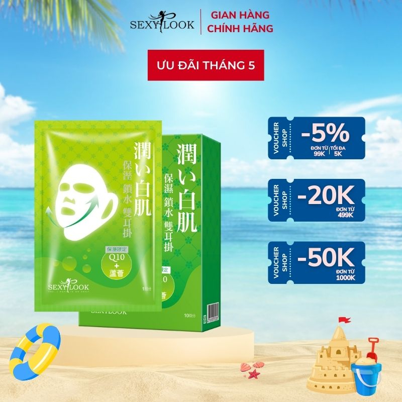 Mặt Nạ Nâng Cơ 360º SEXYLOOK Cấp Ẩm Chuyển Sâu ( Xanh Lá ) (Hộp 10 Miếng)