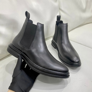 Giày chelsea boot nam da bò cổ cao tăng chiều cao 4cm