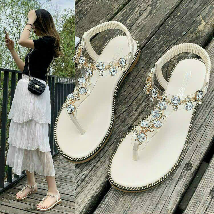 Ảnh thật SR25 giày sandal nữ xỏ ngón dây đá mẫu mới hàng qc cao cấp fullbox