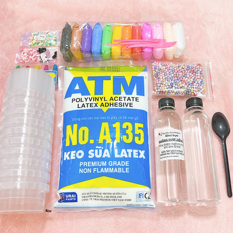 Bộ Kit Làm Slime 30 Món - Nguyên Liệu Làm Các Slime Bơ Slime Trong Slime Cơ Bản Cao Cấp