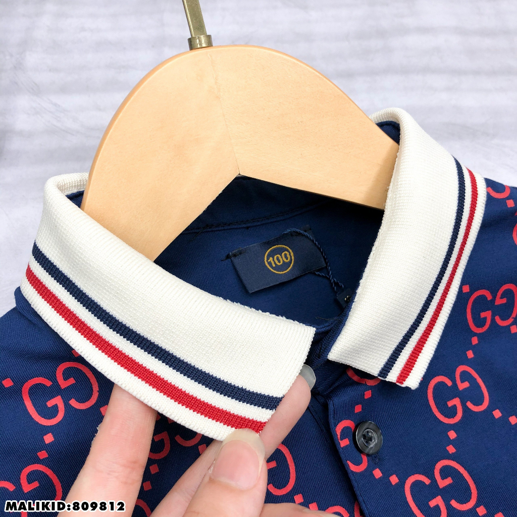 Áo polo guci chữ đỏ bản new hàng quảng châu sc bé trai