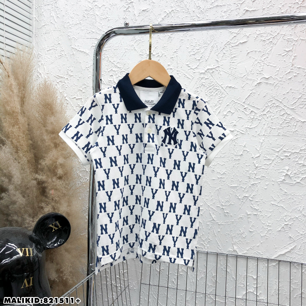 Áo polo MLB họa tiết hot hit hàng quảng châu sc bé trai