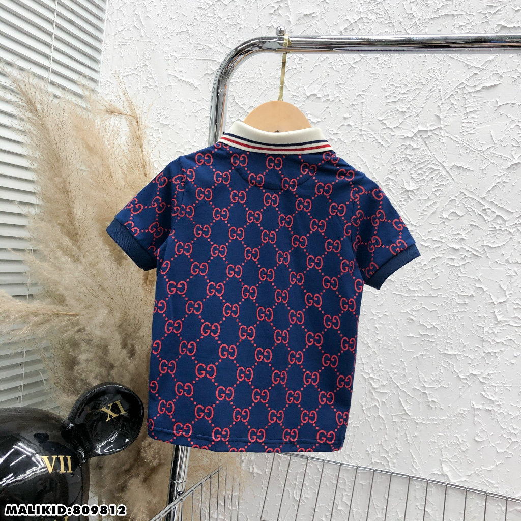 Áo polo guci chữ đỏ bản new hàng quảng châu sc bé trai