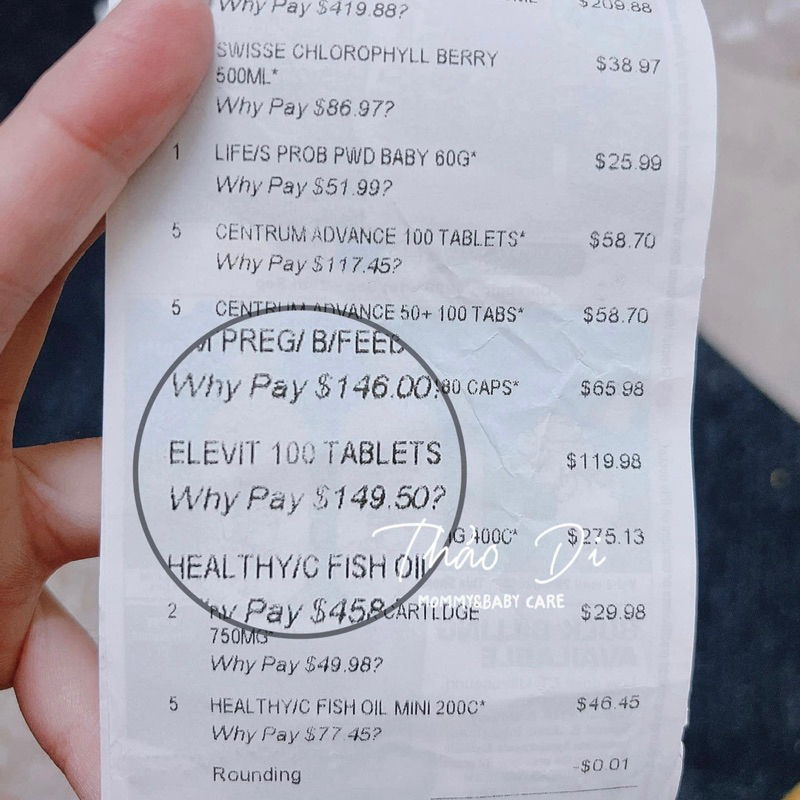 Vitamin Elevit Bầu, Sau Sinh - Úc