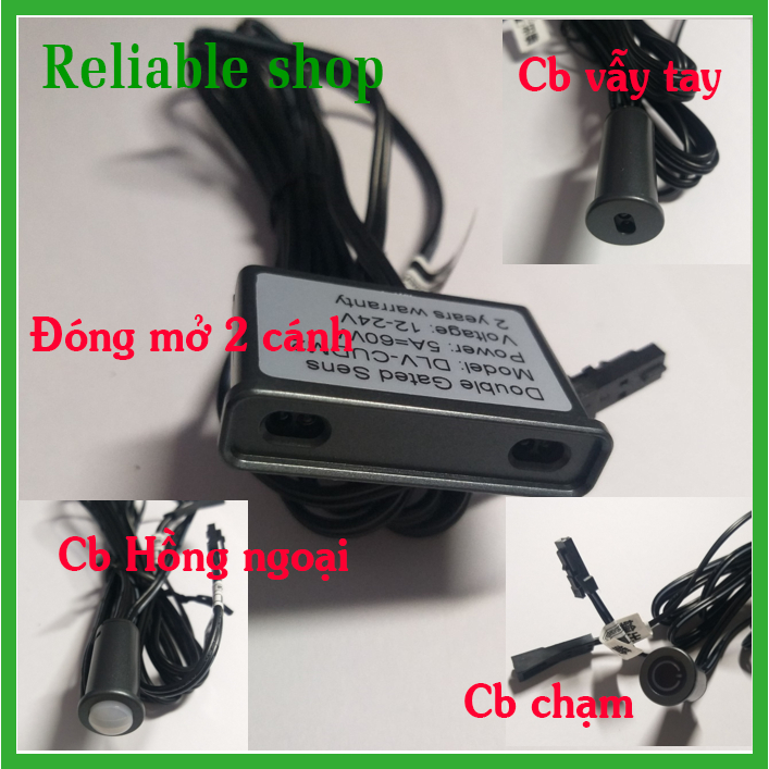 Cảm biến vẫy tay, cảm biến chạm, cảm biến hồng ngoại, cảm biến đóng mở 1 cánh tủ, 2 cánh tủ, kệt hợp với led dây