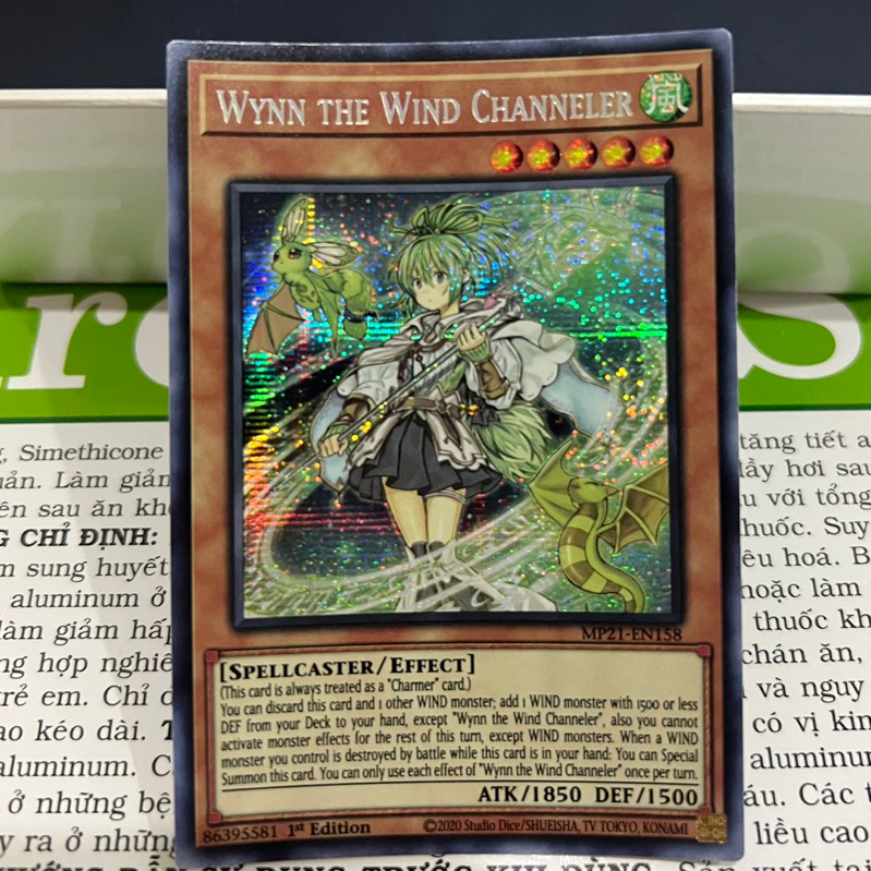 Thẻ bài Yugioh: Wynn The Wind Channeler MP21-EN0158 1st Edition Secret Rare