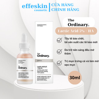 Serum loại bỏ tế bào chết The Ordinary Lactic Acid 5%-10% tinh chất AHA giữ ẩm HA 30ml EffeSkin