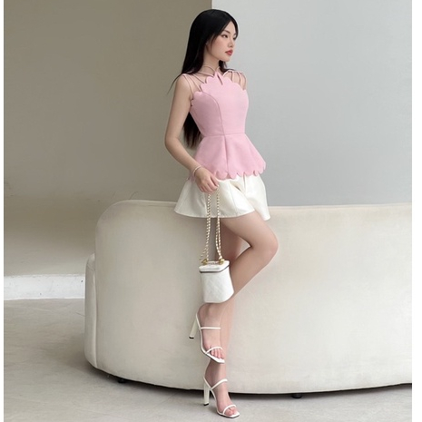 Chlover Studio | Áo dây thời trang đứng form, Áo dây cổ yếm thiết kế Doris top